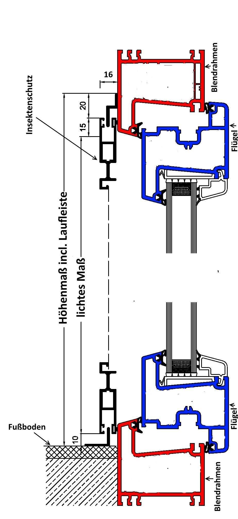 Aufmass Höhe Variante 2